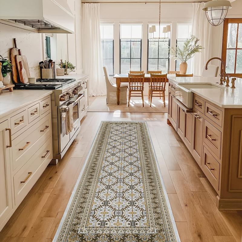 Soft Non Slip Hallway Runner Rug Distressed Carpet Runner Farmhouse Style