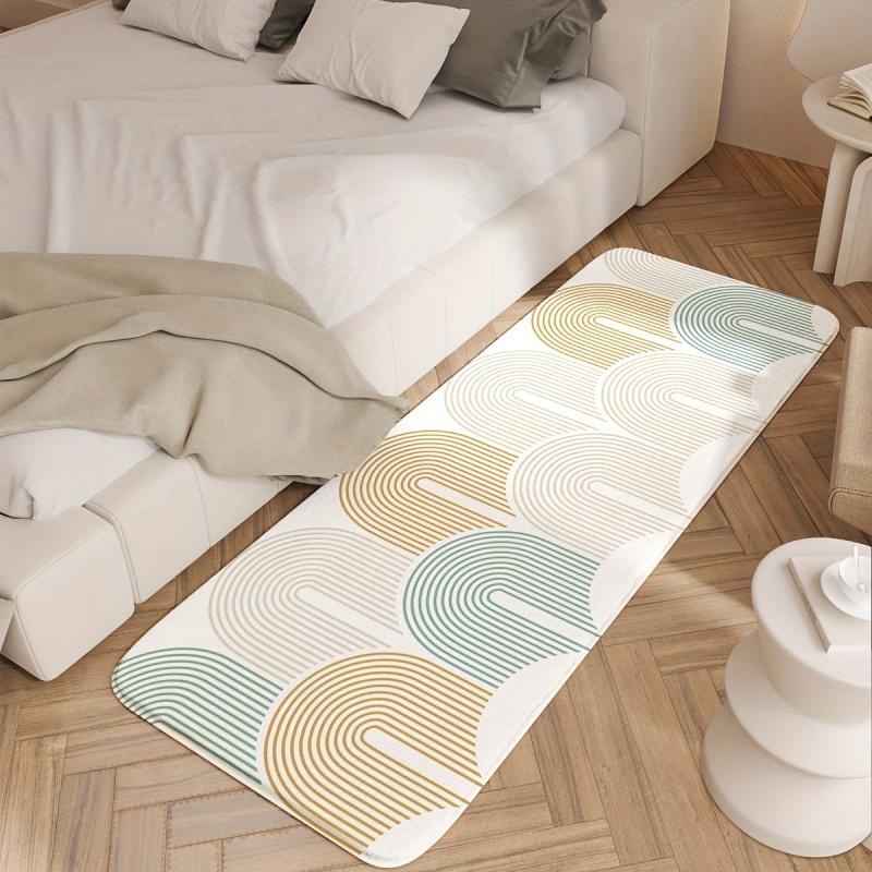Geometric Pattern Soft Area Rug Fluffy Rug Shag Furry Non Shedding Floor Carpet