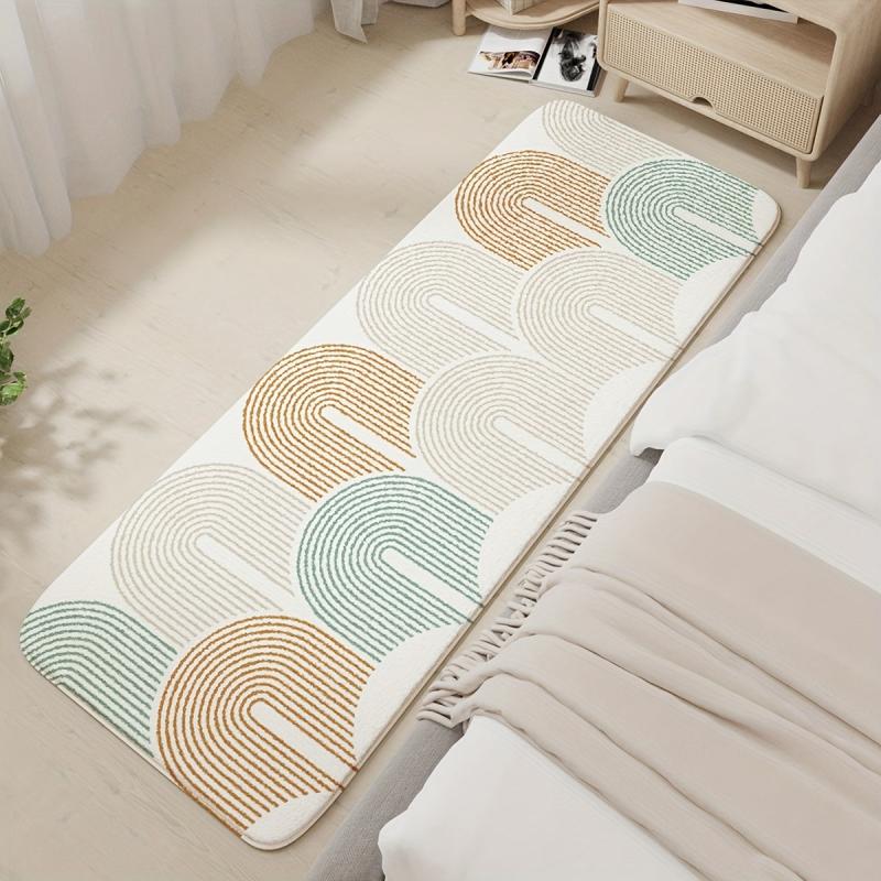 Geometric Pattern Soft Area Rug Fluffy Rug Shag Furry Non Shedding Floor Carpet
