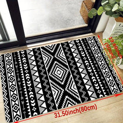 Non Slip Geometric Pattern Kitchen Floor Mat 19.69x31
