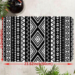 Non Slip Geometric Pattern Kitchen Floor Mat 19.69x31