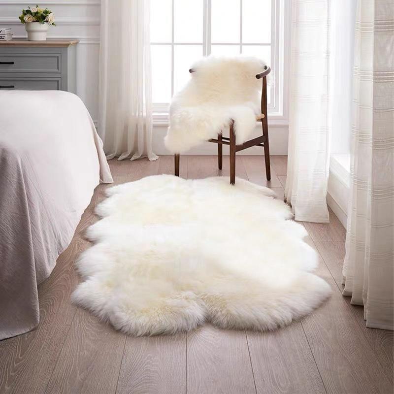 Soft Geometric Shaggy Rug for Bedroom and Living Room