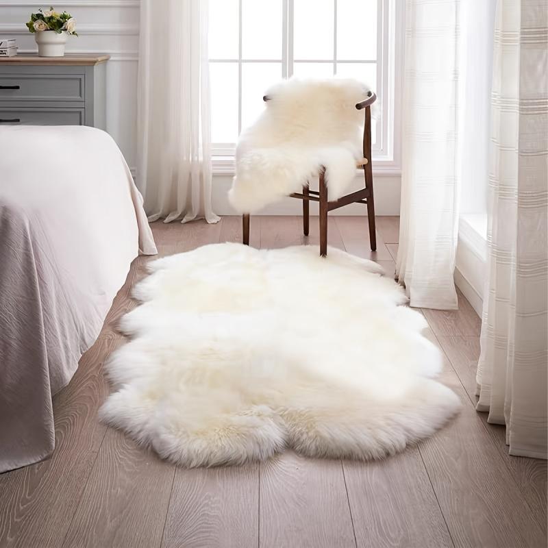 Soft Geometric Shaggy Rug for Bedroom and Living Room