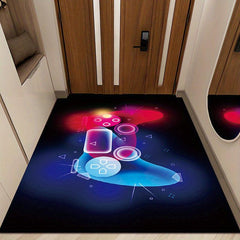 Non Slip Gamer Rug for Kids 3D Printed Controller Gamepad Washable Rug