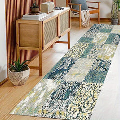 Stylish Vintage Boho Runner Rug Non Slip Non Shedding Waterproof Stain Resistant