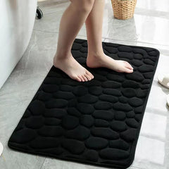Stone Pattern Floor Mat Foot Massage Bathroom Rug Non Slip Absorbent