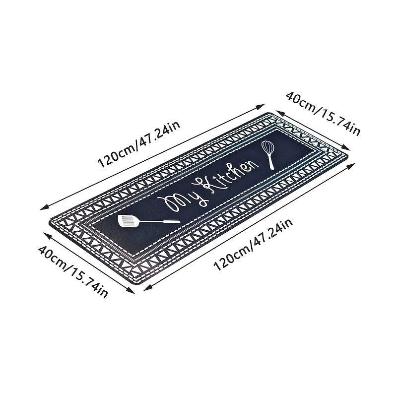 Kitchen Mat Crystal Velvet Absorbent Carpet Non-slip Floor Mat