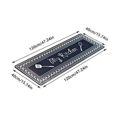Kitchen Mat Crystal Velvet Absorbent Carpet Non-slip Floor Mat