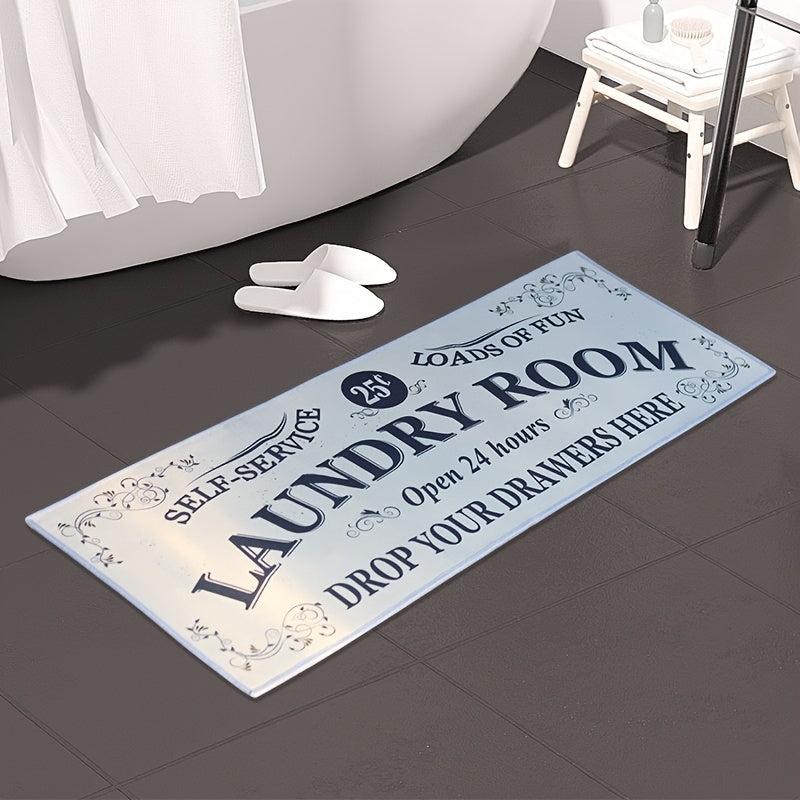 Kitchen Mat Crystal Velvet Absorbent Carpet Non-slip Floor Mat