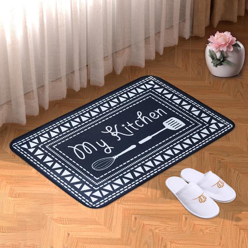 Kitchen Mat Crystal Velvet Absorbent Carpet Non-slip Floor Mat