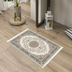 Bohemian Print Floor Mat Vintage Square Living Room Woven Printed Floor Mat