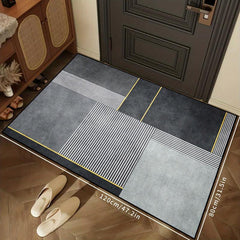 Modern Geometric Doormat Non slip Absorbent Machine Washable