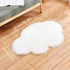 Plush Cloud Shaped Area Rug Shaggy Living Room Floor Mat Decorative Carpet