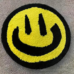 Smiling Face Carpet Mat Non Slip Absorbent Soft Floor Mat