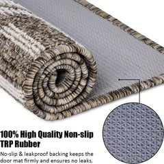 Striped Non Slip Fluffy Throw Floor Mat