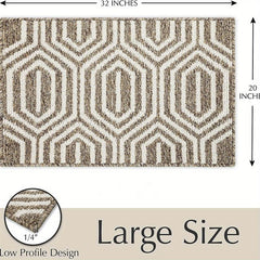 Striped Non Slip Fluffy Throw Floor Mat