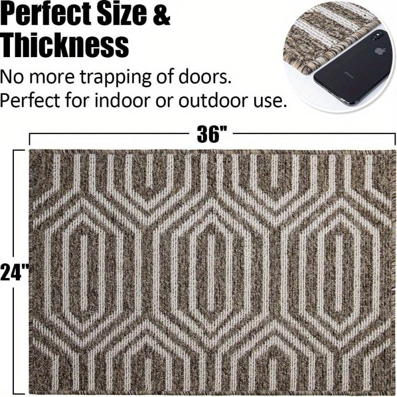 Striped Non Slip Fluffy Throw Floor Mat