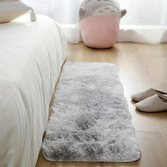 Gray Shaggy Rug Fluffy Floor Mat Plush Area Rug Soft Household Carpet