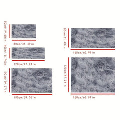 Gray Shaggy Rug Fluffy Floor Mat Plush Area Rug Soft Household Carpet