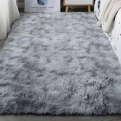 Gray Shaggy Rug Fluffy Floor Mat Plush Area Rug Soft Household Carpet