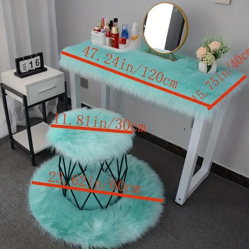 Pink Faux Sheepskin Fur Area Rug Shag Rugs for Living Room