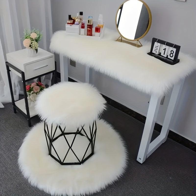 Pink Faux Sheepskin Fur Area Rug Shag Rugs for Living Room