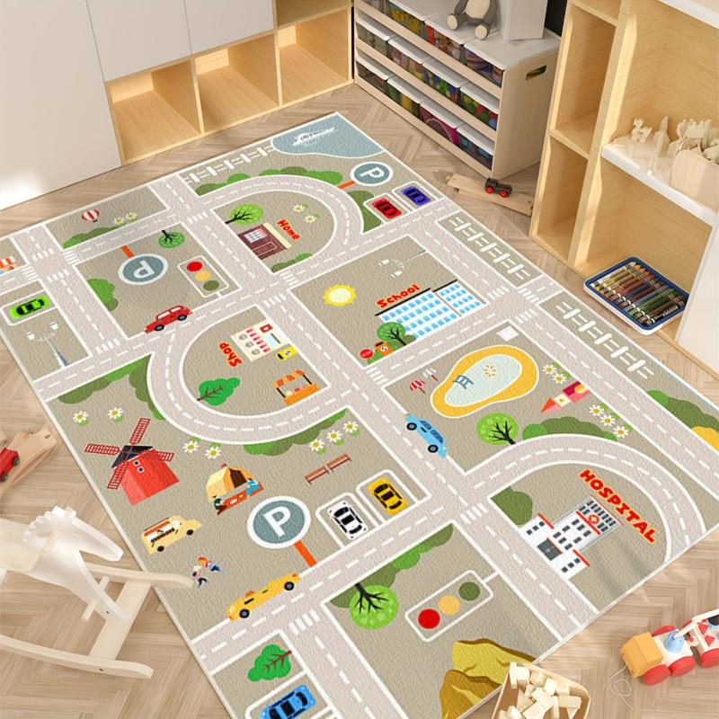 Hop & Count Hopscotch Rug Cartoon Children's Room Carpet