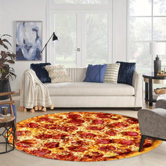 Kids Pizza Carpet Soft and Non Slip Area Rug Washable Funny Gift for Boys