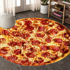 Kids Pizza Carpet Soft and Non Slip Area Rug Washable Funny Gift for Boys