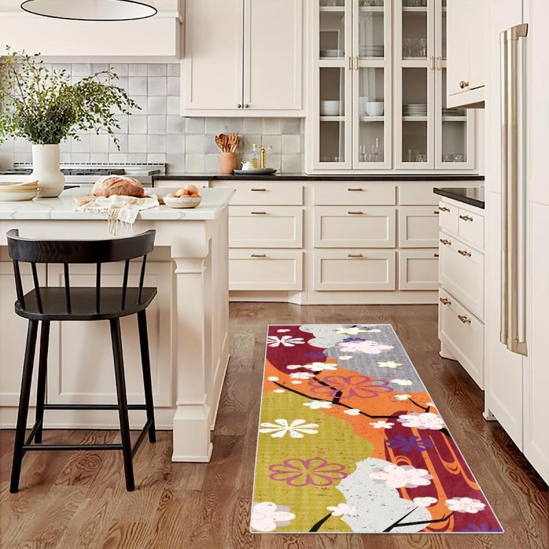 Colorful Floral 2'X10' Runner Rug Abstract Laundry Room Long Oriental