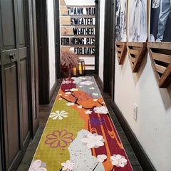 Colorful Floral 2'X10' Runner Rug Abstract Laundry Room Long Oriental
