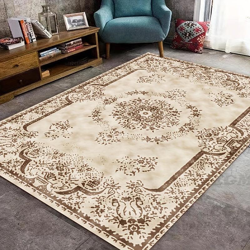 Boho Vintage Print Bath Mat Quick Drying High Absorbent Non Slip Soft Mat