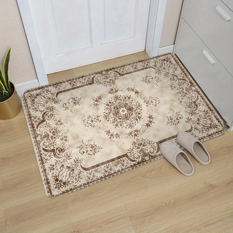 Boho Vintage Print Bath Mat Quick Drying High Absorbent Non Slip Soft Mat