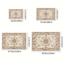 Boho Vintage Print Bath Mat Quick Drying High Absorbent Non Slip Soft Mat