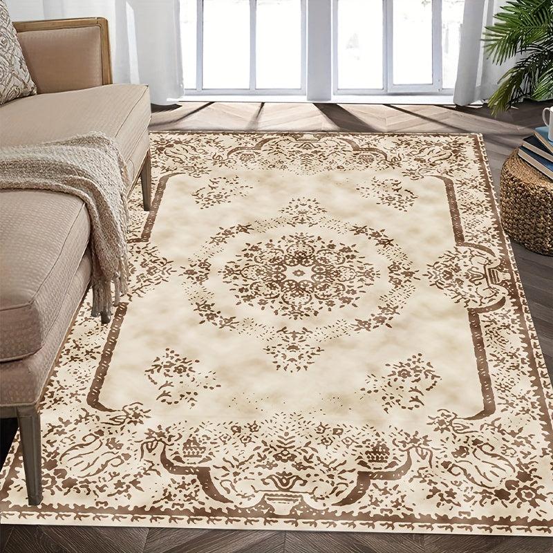 Boho Vintage Print Bath Mat Quick Drying High Absorbent Non Slip Soft Mat