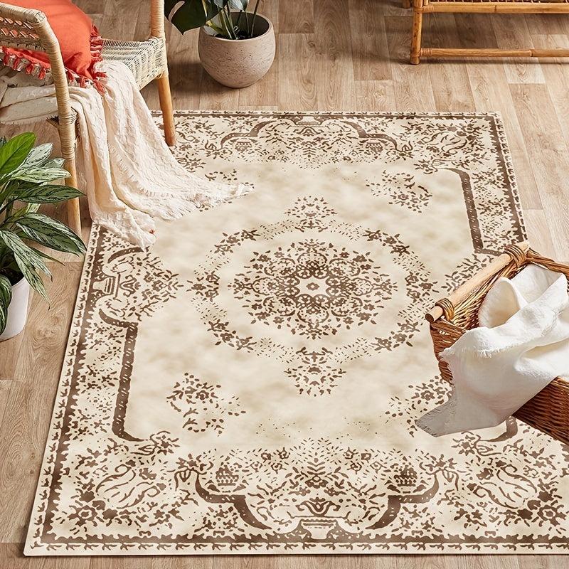 Boho Vintage Print Bath Mat Quick Drying High Absorbent Non Slip Soft Mat