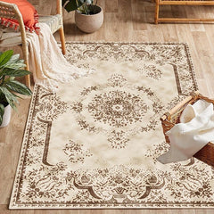 Boho Vintage Print Bath Mat Quick Drying High Absorbent Non Slip Soft Mat