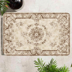Boho Vintage Print Bath Mat Quick Drying High Absorbent Non Slip Soft Mat