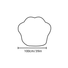 Pure Wool Cat Paw Rug Plush Solid Home Bedroom Decoration Floor Mat Rug