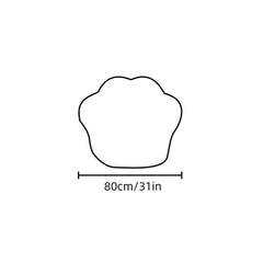 Pure Wool Cat Paw Rug Plush Solid Home Bedroom Decoration Floor Mat Rug