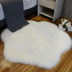 Pure Wool Cat Paw Rug Plush Solid Home Bedroom Decoration Floor Mat Rug
