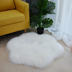 Pure Wool Cat Paw Rug Plush Solid Home Bedroom Decoration Floor Mat Rug