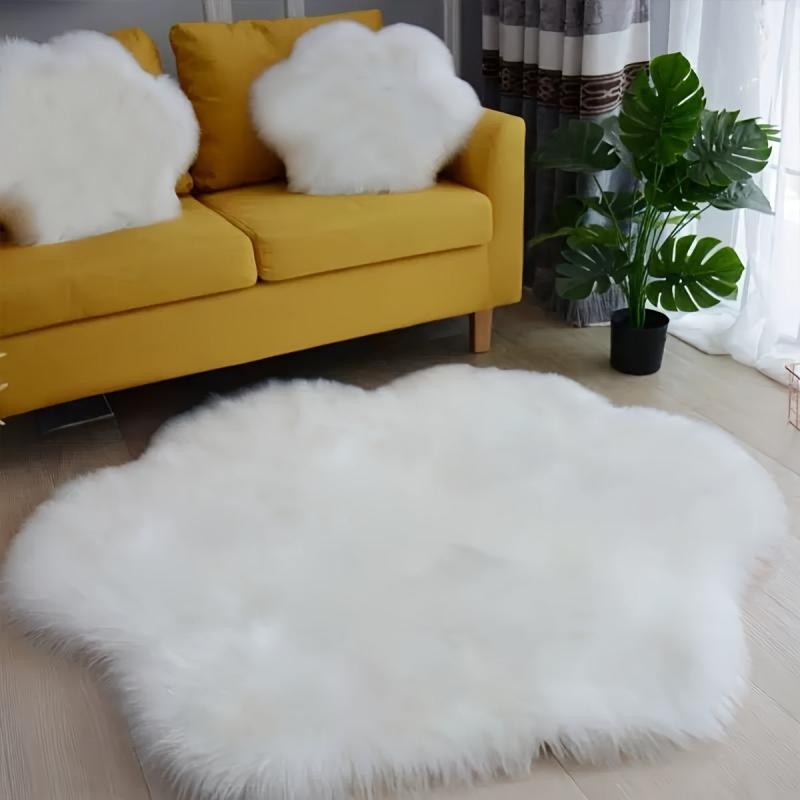 Pure Wool Cat Paw Rug Plush Solid Home Bedroom Decoration Floor Mat Rug