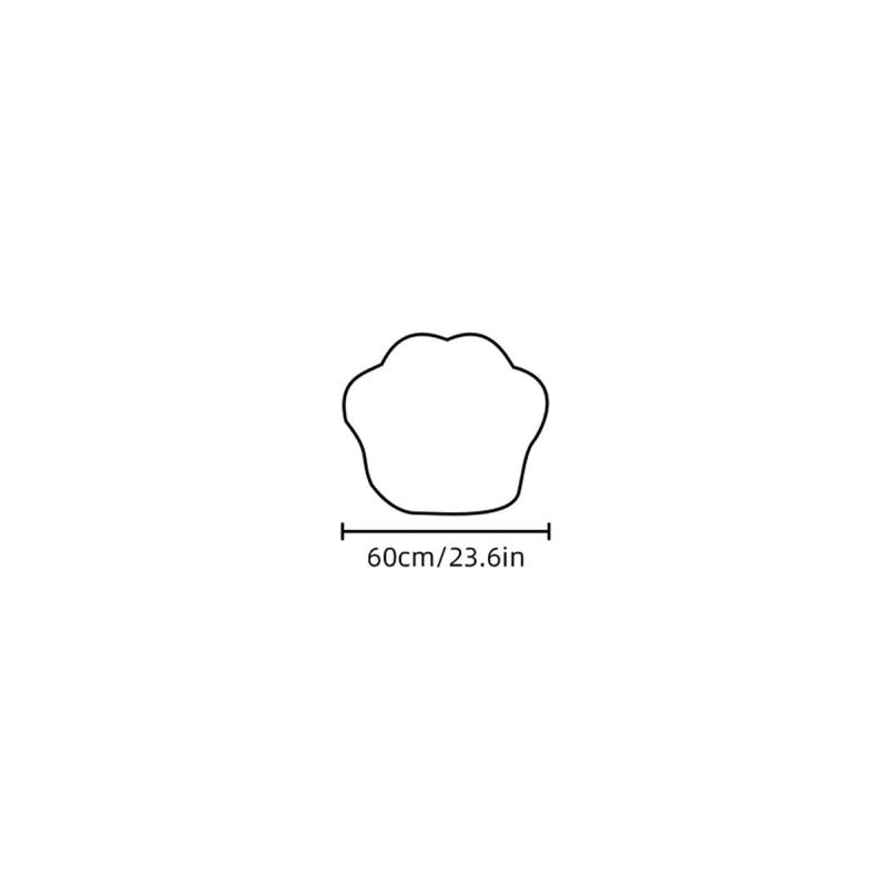 Pure Wool Cat Paw Rug Plush Solid Home Bedroom Decoration Floor Mat Rug