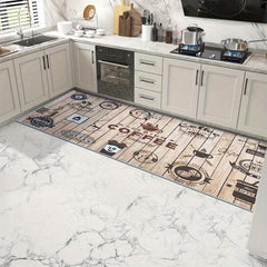 Velvet Kitchen Floor Mat Waterproof Dirt-resistant Machine Washable