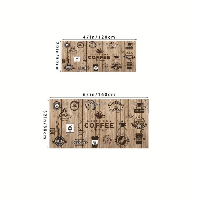 Velvet Kitchen Floor Mat Waterproof Dirt-resistant Machine Washable