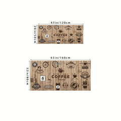 Velvet Kitchen Floor Mat Waterproof Dirt-resistant Machine Washable