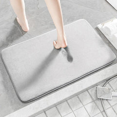 Non Slip Light Gray Floor Mat Absorbent Indoor Carpet
