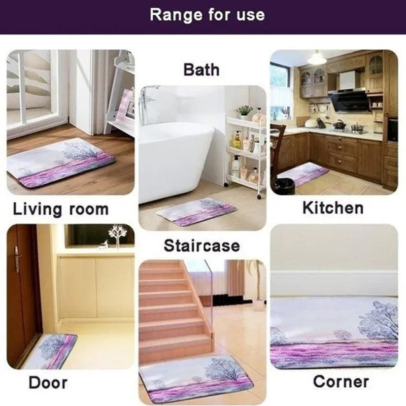Print Kitchen Mat Bedroom Entrance Door Mat Living Room Rugs Bathroom Mat