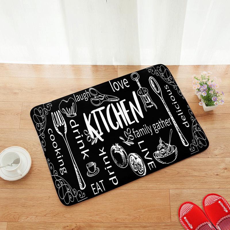 Print Kitchen Mat Bedroom Entrance Door Mat Living Room Rugs Bathroom Mat